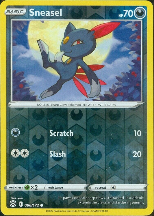 086/172 Sneasel (Reverse Holo) / Basic / Common (Brilliant Stars) English card