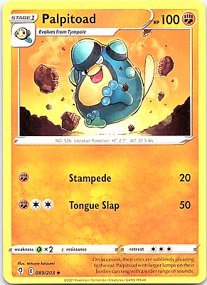 089/203 Palpitoad / Stage 1 / Uncommon (Evolving Skies) English card