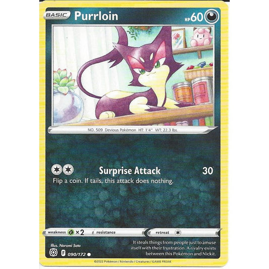 090/172 Purrloin / Basic / Common (Brilliant Stars) English card