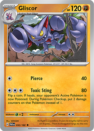 092/182 Gliscor / Stage 1 / Uncommon (Paradox Rift) English card