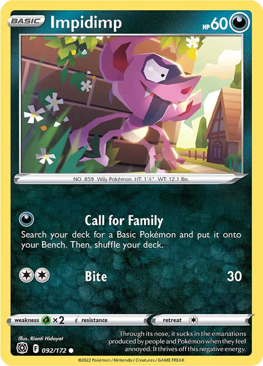 092/172 Impidimp / Basic / Common (Brilliant Stars) English card