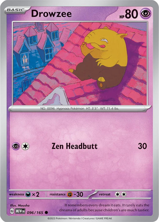 096/165 Drowzee / Basic / Common (Pokémon 151) English card