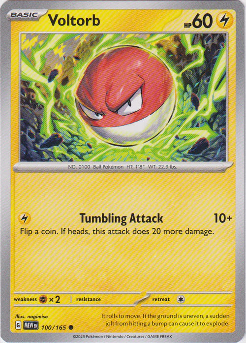 100/165 Voltorb / Basic/ Common (Pokémon 151) English card