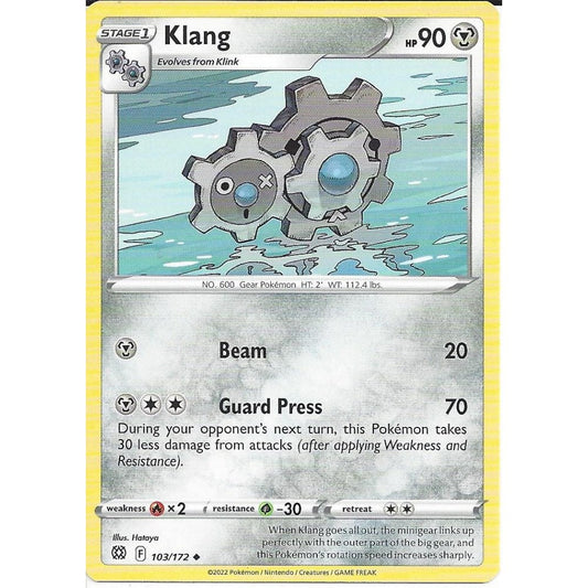 103/172 Klang / Stage 1 / Uncommon (Brilliant Stars) English card