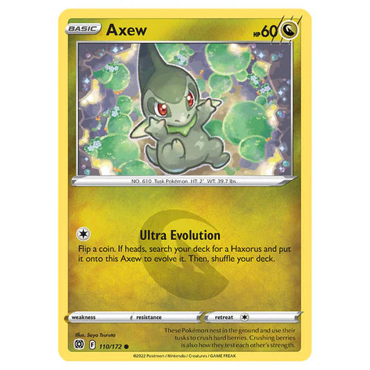 110/172 Axew / Basic / Common (Brilliant Stars) English card