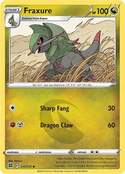 111/172 Fraxure / Stage 1 / Uncommon (Brilliant Stars) English card