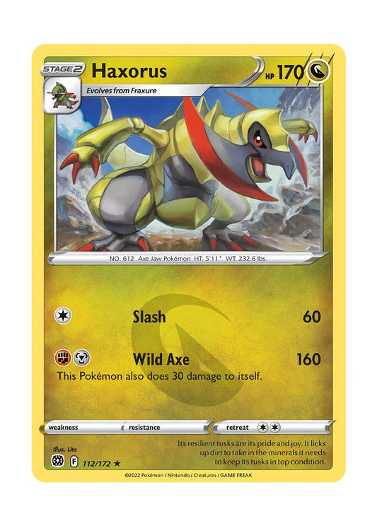 112/172 Haxorus / Stage 2 / Rare (Brilliant Stars) English card