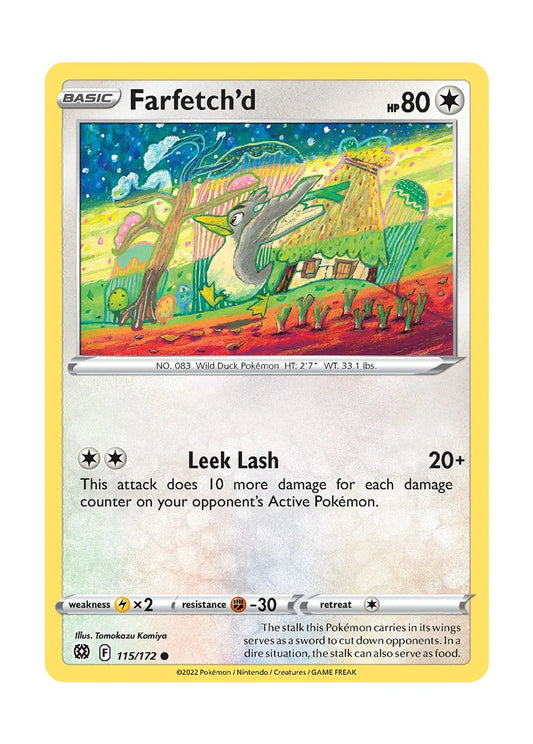 115/172 Farfetch'd / Basic / Common (Brilliant Stars) English card