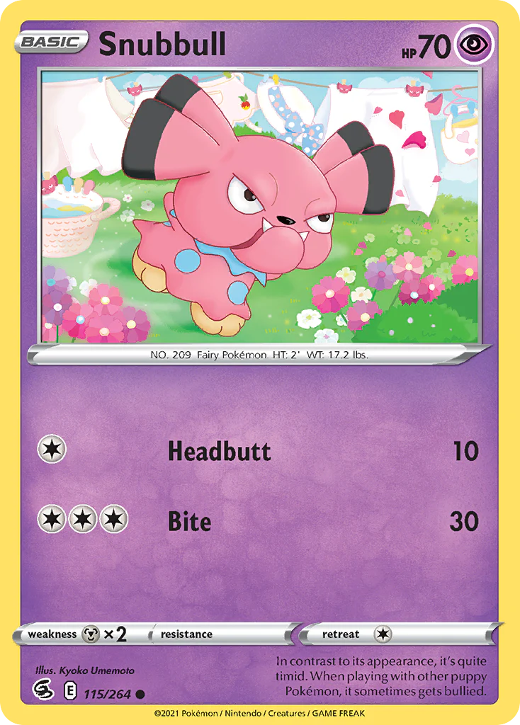 115/264 Snubbull / Basic / Common (Fusion Strike) English card