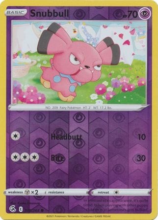 115/264 Snubbull (Reverse Holo) / Basic / Common (Fusion Strike) English card