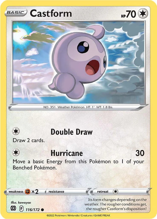 116/172 Castform / Basic / Common (Brilliant Stars) English card