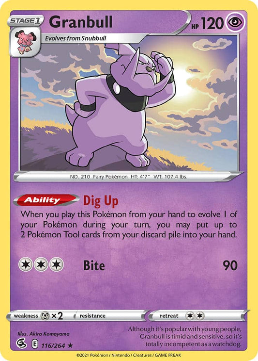 116/264 Granbull / Stage 1 / Rare (Fusion Strike) English card