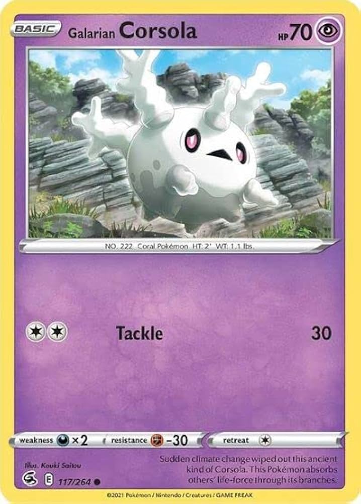 117/264 Galarian Corsola / Basic / Common (Fusion Strike) English card