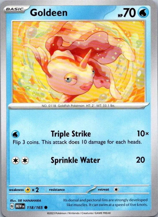 118/165 Goldeen / Basic / Common (Pokémon 151) English card