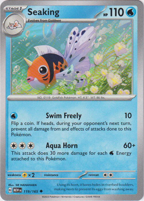 119/165 Seaking / Stage 1 / Uncommon (Pokémon 151) English card