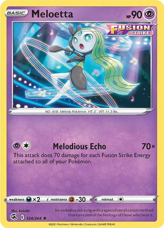 124/264 Meloetta / Basic / Rare (Fusion Strike) English card