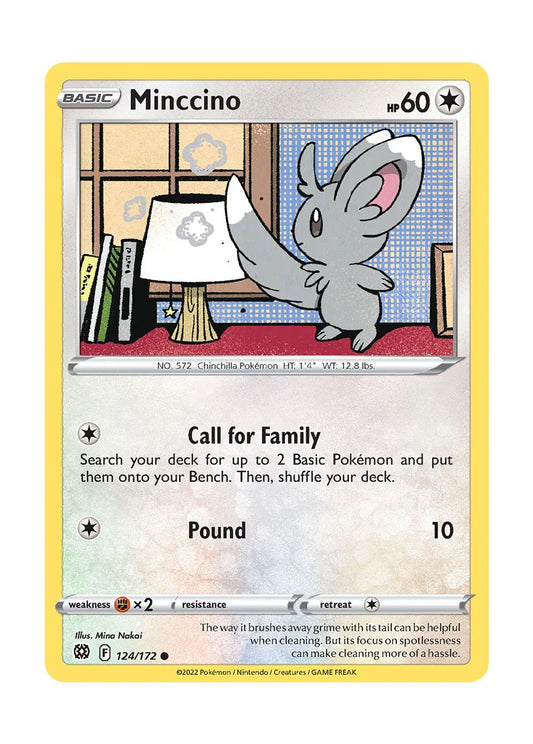 124/172 Minccino / Basic / Common (Brilliant Stars) English card