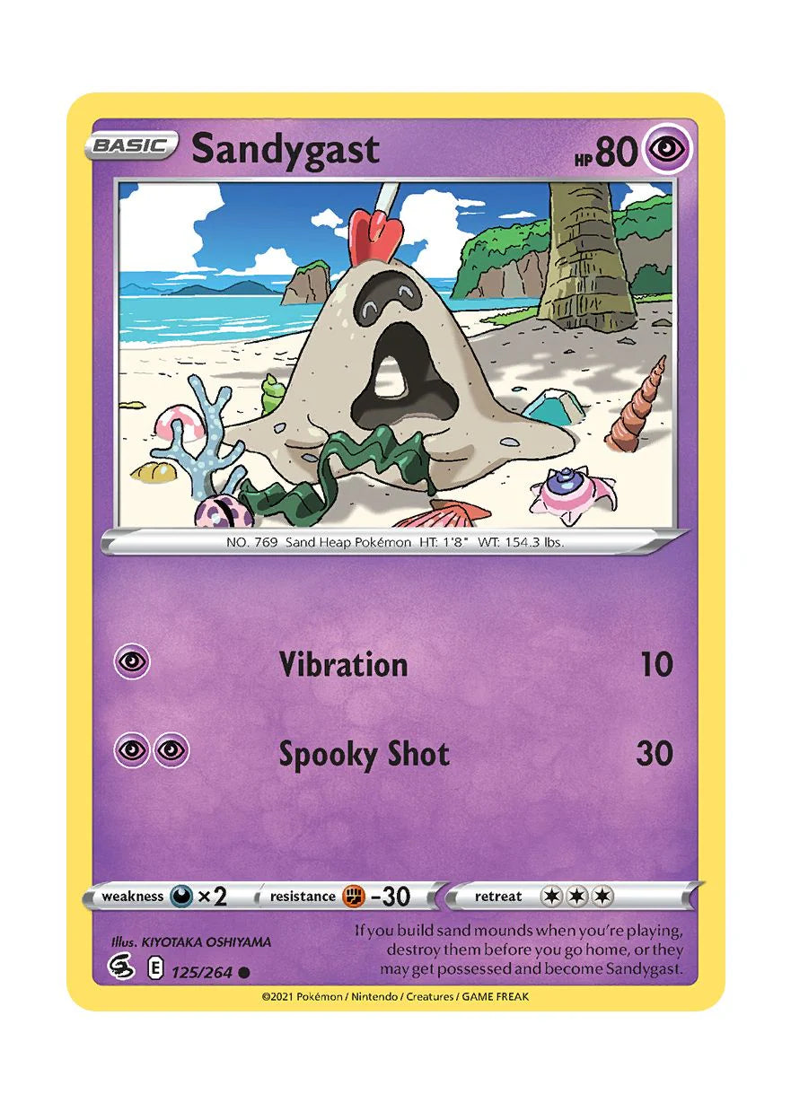 125/264 Sandygast / Basic / Common (Fusion Strike) English card