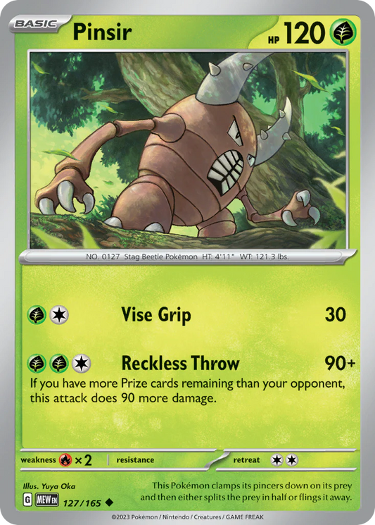 127/165 Pinsir / Basic / Uncommon (Pokémon 151) English card