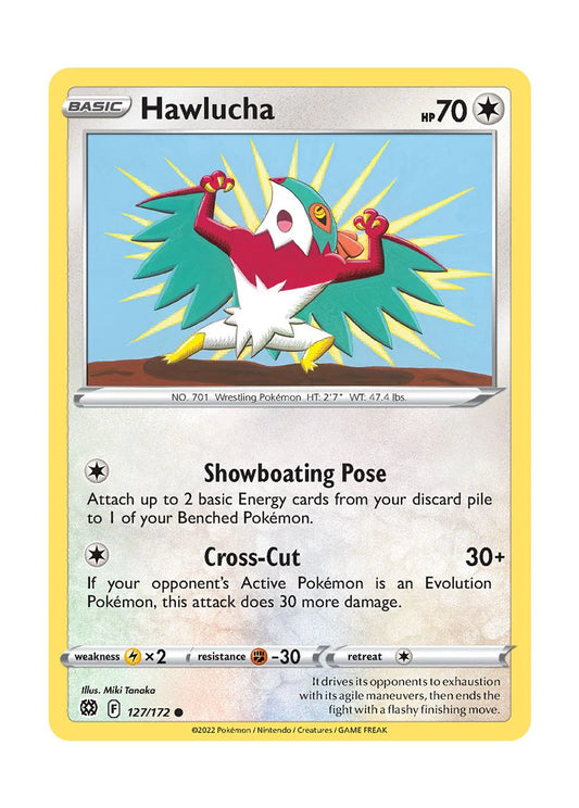 127/172 Hawlucha / Basic / Common (Brilliant Stars) English card