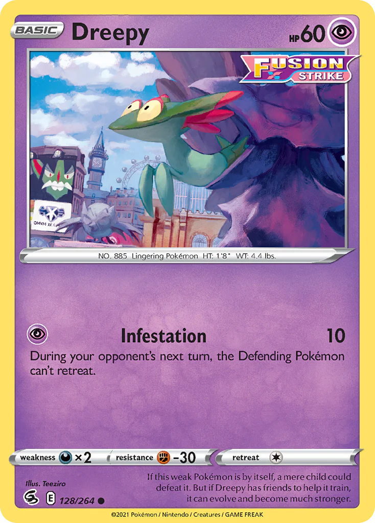 128/264 Dreepy / Basic / Common (Fusion Strike) English card