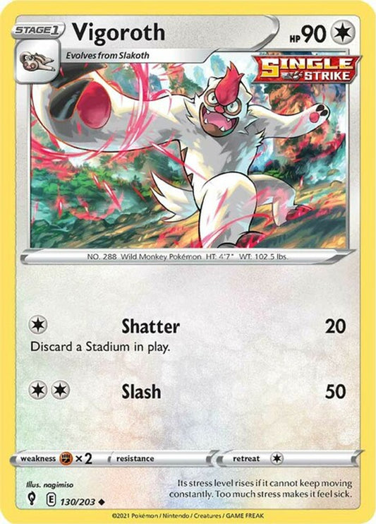 130/203 Vigoroth / Stage 1 / Uncommon (Evolving Skies) English card