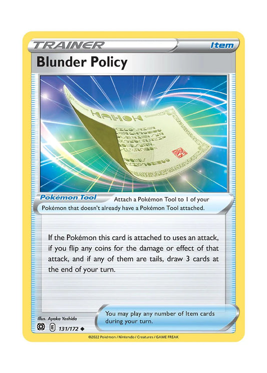 131/172 Blunder Policy / Item / Uncommon (Brilliants Stars) English card