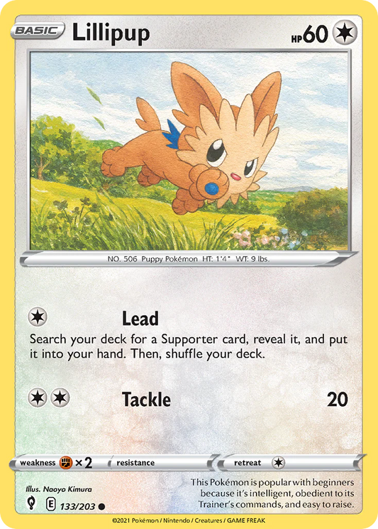 133/203 Lillipup / Basic / Common (Evolving Skies) English card