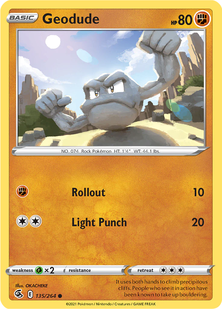 135/264 Geodude / Basic / Common (Fusion Strike) English card