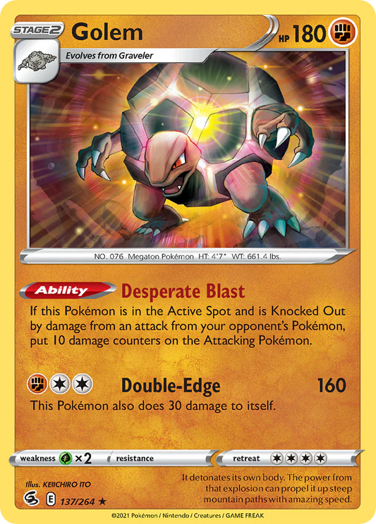 137/264 Golem / Stage 2 / Rare (Fusion Strike) English card