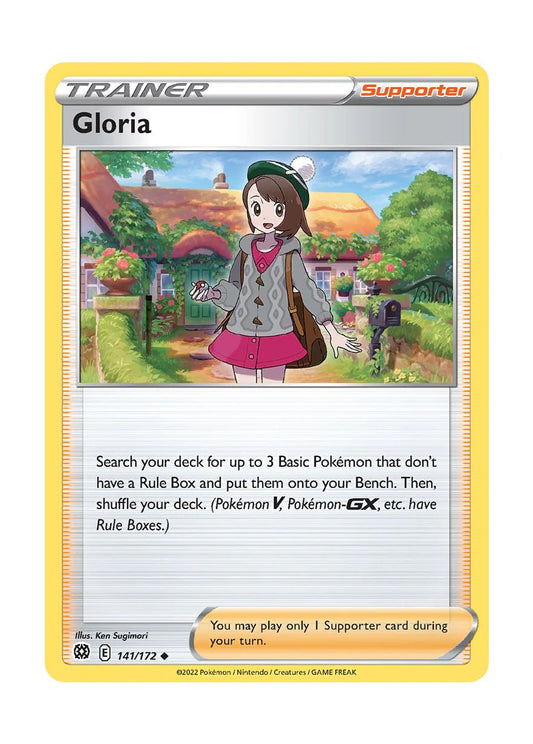 141/172 Gloria / Supporter / Uncommon (Brilliant Stars) English card