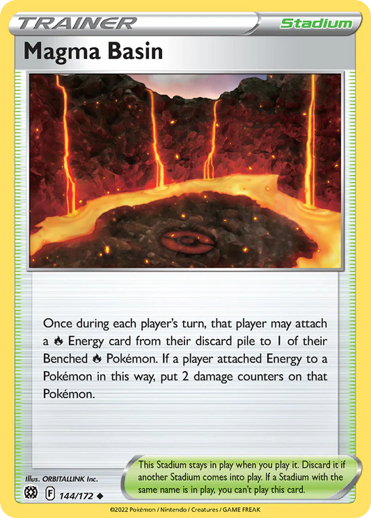 144/172 Magma Basin / Stadium / Uncommon (Brilliant Stars) English card