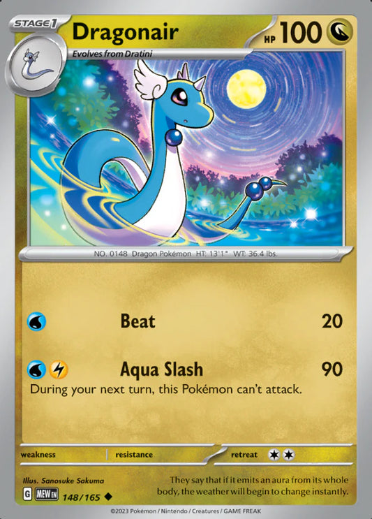 148/165 Dragonair / Stage 1 / Uncommon (Pokémon 151) English card