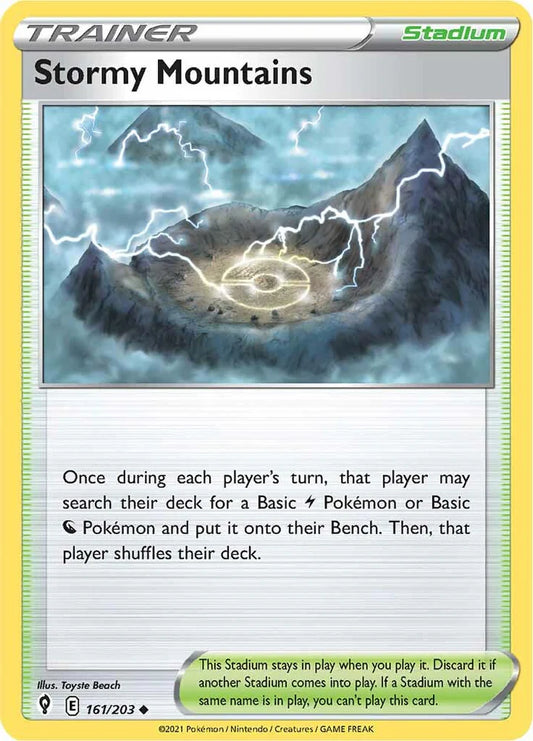 161/203 Trainer / Stadium / Stormy Mountains / Uncommon (Evolving Skies)