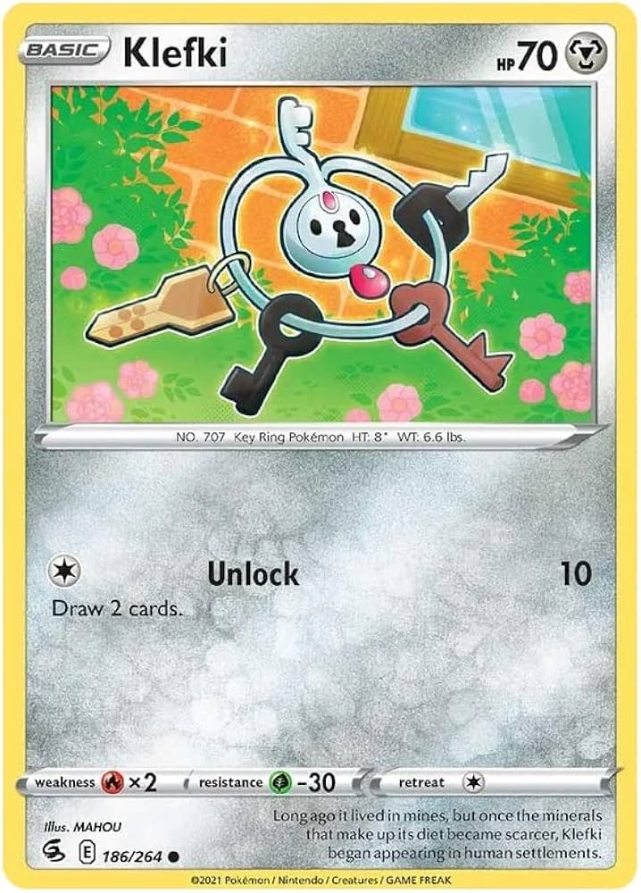 186/264 Klefki / Basic/Common (Fusion Strike) English card