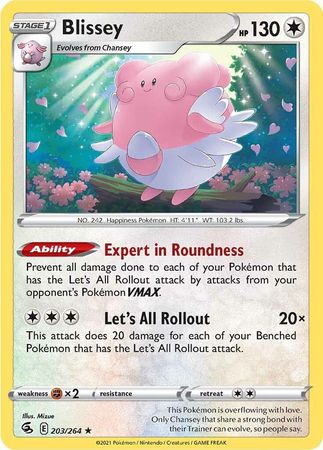 203/264 Blissey / Stage 1 / Rare (Fusion Strike) English card