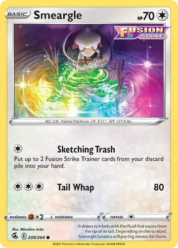 209/264 Smeargle / Basic / Common (Fusion Strike) English card