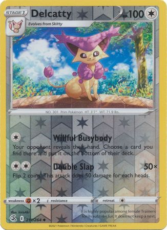 211/264 Delcatty (Reverse Holo) / Stage 1 / Uncommon (Fusion Strike) English card