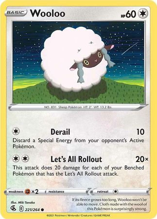 221/264 Wooloo / Basic / Common (Fusion Strike) English card